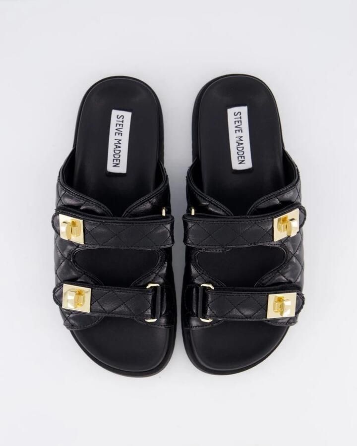 Steve Madden Zwarte Slipper Sandaal