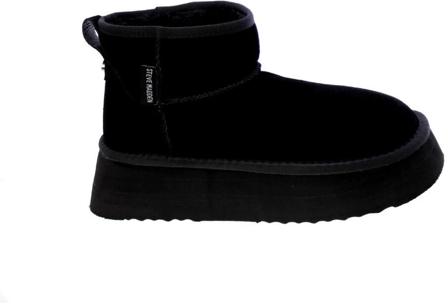 Steve Madden Zwarte Suède Enkellaarzen