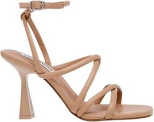 Steve Madden Stijlvolle Hoge Hak Leren Sandalen Bruin Dames
