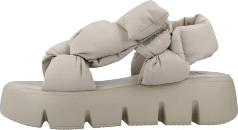 Steve Madden Stijlvolle Platte Sandalen voor Vrouwen Beige Dames