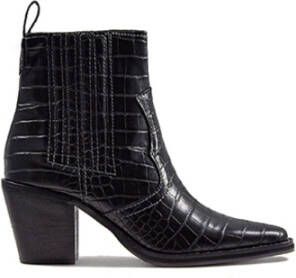 Steve Madden Stijlvolle Texaanse laarzen met krokodillenprint Black Dames