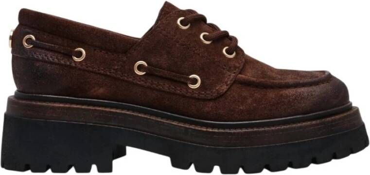Steve Madden Taupe Loafers met Zijdetails