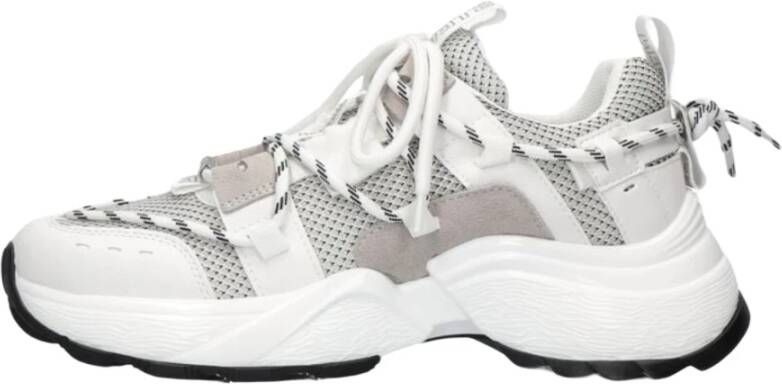 Steve Madden Tazmania chunky leren sneakers wit grijs - Foto 4