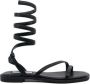 Steve Madden Trendy leren platte sandalen Azaria Zwart - Thumbnail 1