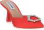 Steve Madden Verhoog je schoenenspel met Luxe City Satin Hakmuiltjes Rood Dames - Thumbnail 1