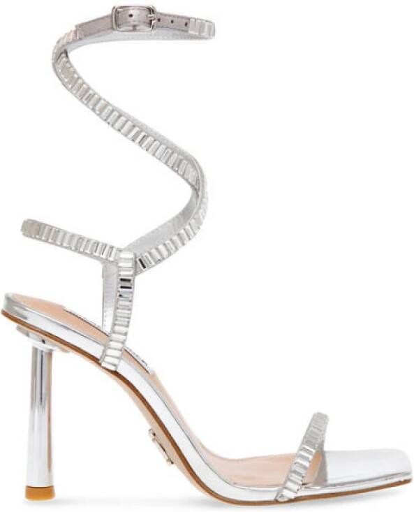 Steve Madden Zilveren Hoge Hak Sandalen Grijs Dames