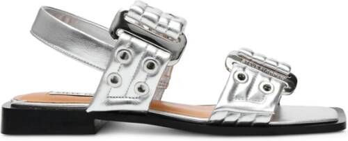 Steve Madden Zilveren Slip-On Slingback Sandalen