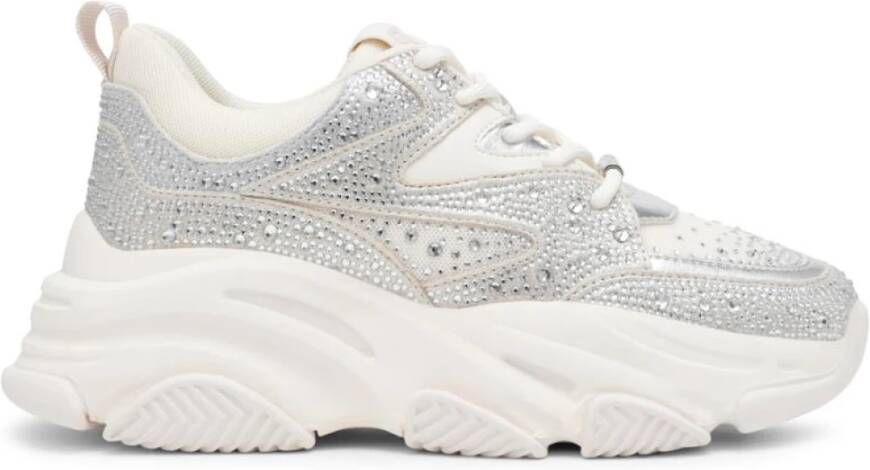 Steve Madden Zilveren Sneakers voor een stijlvolle look