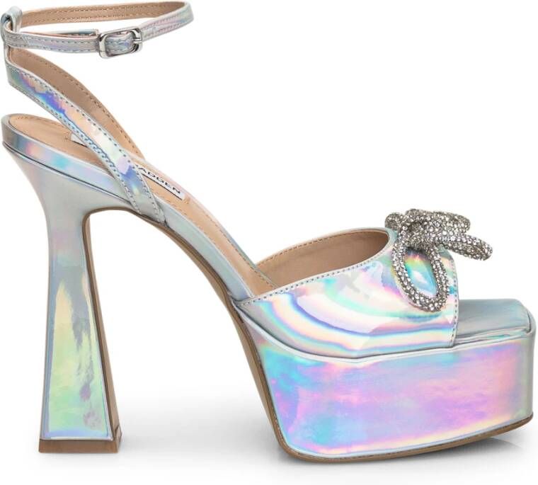 Steve Madden Zilveren Strikje Hiel Sandalen