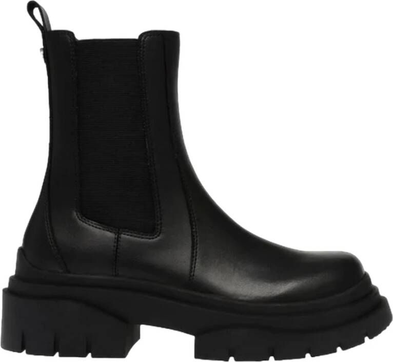 Steve Madden Zwarte eco-leren laarzen Black Dames