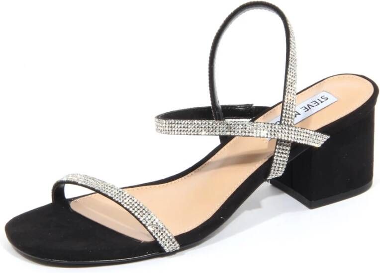 Steve Madden Zwarte Kristal Strass Sandalen