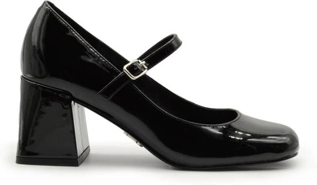 Steve Madden Zwarte Lak Baby Stijl Hakken Black Dames