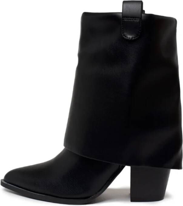 Steve Madden Lark Zwarte Cowboy Enkellaarzen Black Dames