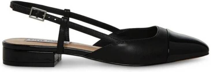 Steve Madden Zwarte Leren Ballerina's