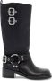 Steve Madden Zwarte Leren DamesHoge Laarzen met Siergesp Black Dames - Thumbnail 5
