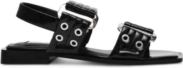 Steve Madden Zwarte Patent Stijlvolle Sandalen