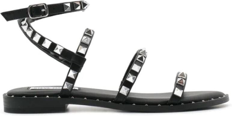 Steve Madden Zwarte Platte Sandalen met Bandjes