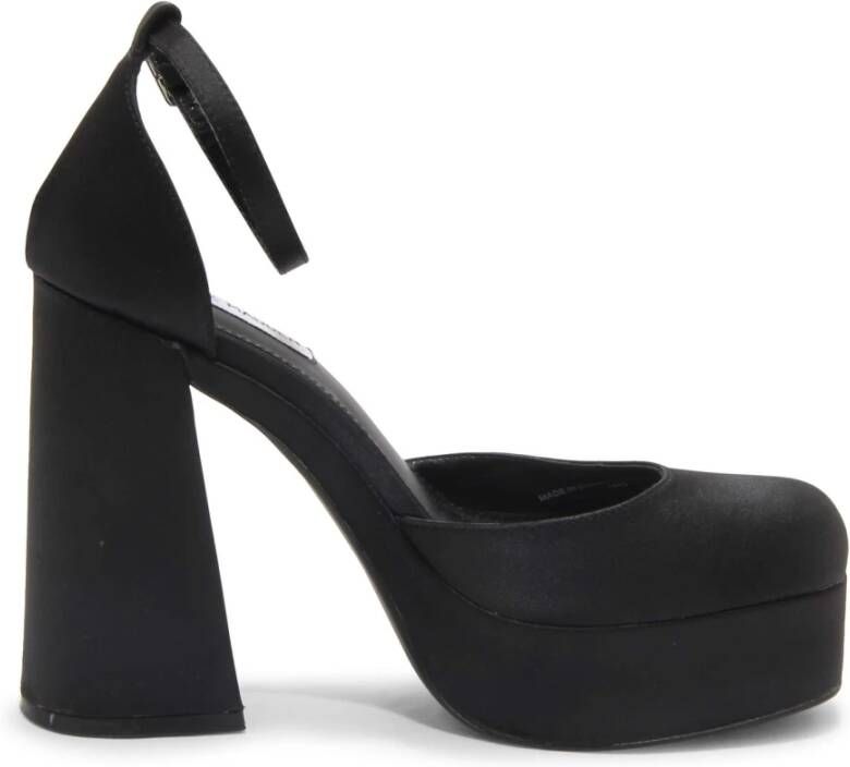 Steve Madden Zwarte Satijnen Hoge Hakken