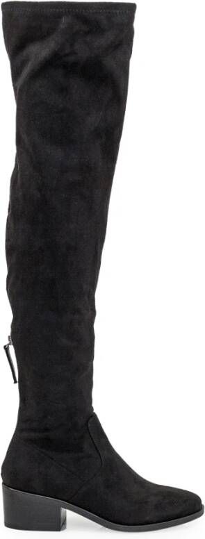 STEVE MADDEN Laarzen 'Salvador Stretch Microsuede Black' zwart