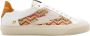 Stokton Beige Wit Leren Sneaker met Jute Detail Multicolor Dames - Thumbnail 1