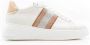 Stokton Glitter Detail Off White Lederen Sneaker Multicolor Dames - Thumbnail 1