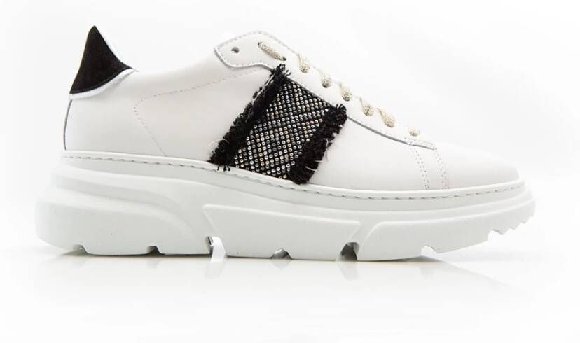 Stokton Glitter Detail Witte Sneaker White Dames