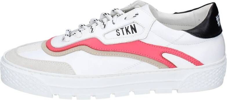 Stokton Leren Damessneakers White Dames