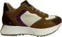 Stokton Luipaardprint Leren Sneakers Brown Dames - Thumbnail 1