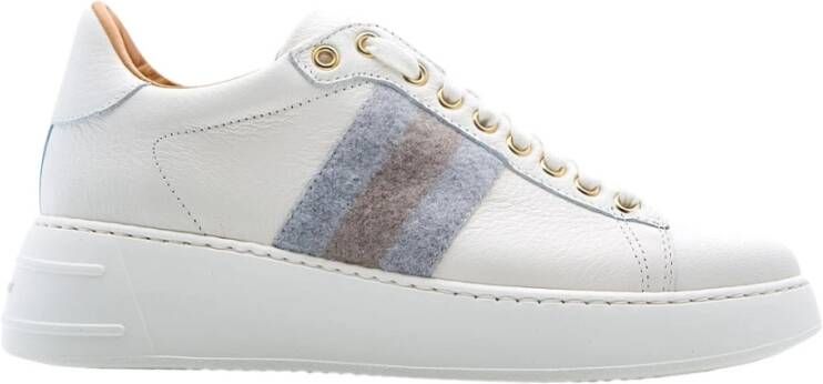 Stokton Luxe Leren Sneaker Zoe Bianca White Dames