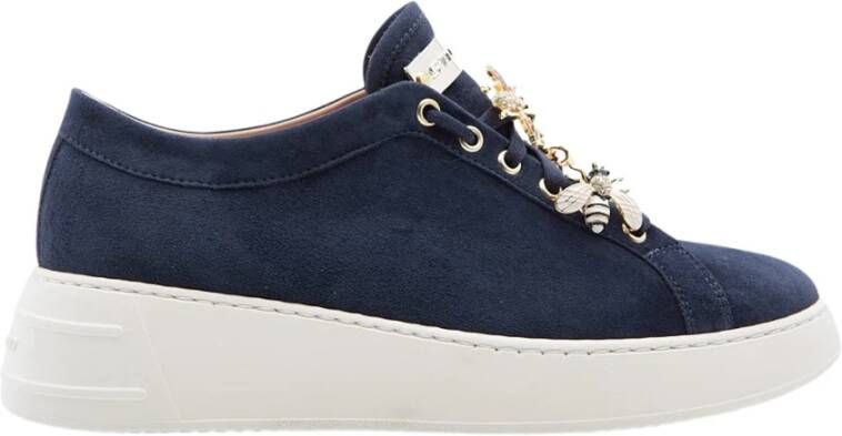 Stokton Navy Suède Sneakers Blue Dames