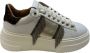 Stokton Sneaker met Luipaardprint en Franje White Dames - Thumbnail 1