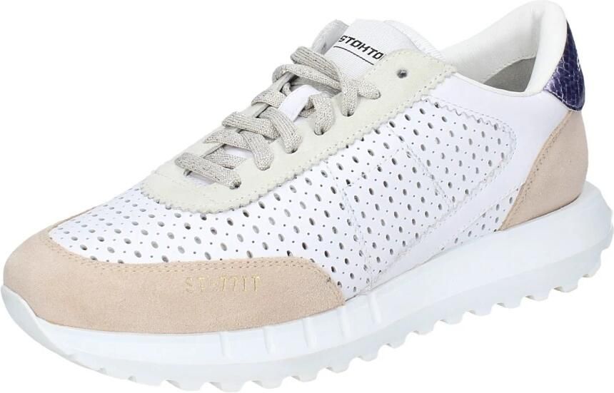 Stokton Leren Dames Sneakers White Dames - Foto 2