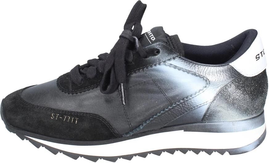 Stokton Leren Dames Sneakers Black Dames