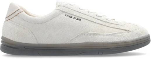 Stone Island Witte Sneakers met Kompas Motief White Heren