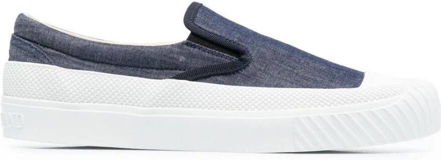 Stone Island Rubberen Neuskap Instap Sneakers Blauw Heren