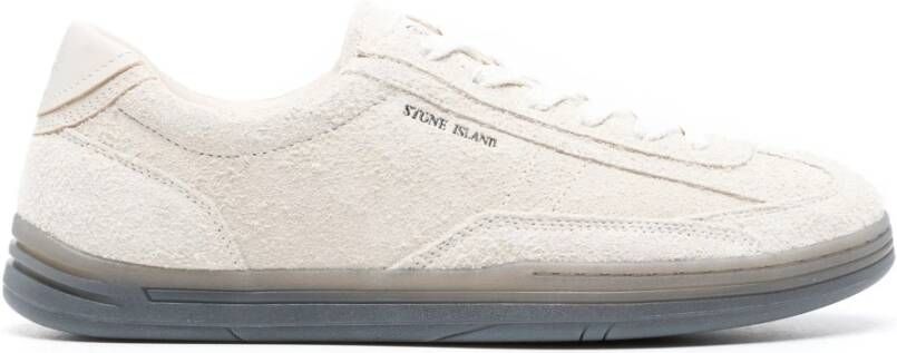 Stone Island Witte Sneakers met Kompas Motief White Heren