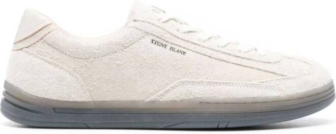 Stone Island Witte Sneakers met Kompas Motief