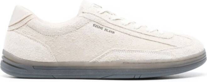 Stone Island Witte Sneakers met Kompas Motief White Heren