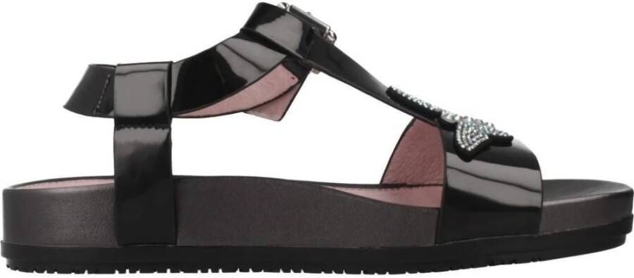 Stonefly Stijlvolle platte sandalen met spiegeldetail