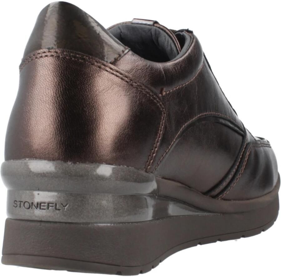 Stonefly Gelamineerde Rits Sneakers Crème Stijl - Foto 2