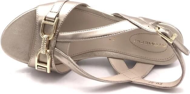 Stonefly Sandalen met sleehak 223648 Vanity III Metal - Foto 4
