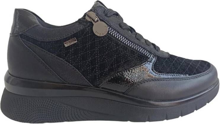 Stonefly Zwarte Casual Textiel Sneakers voor Vrouwen