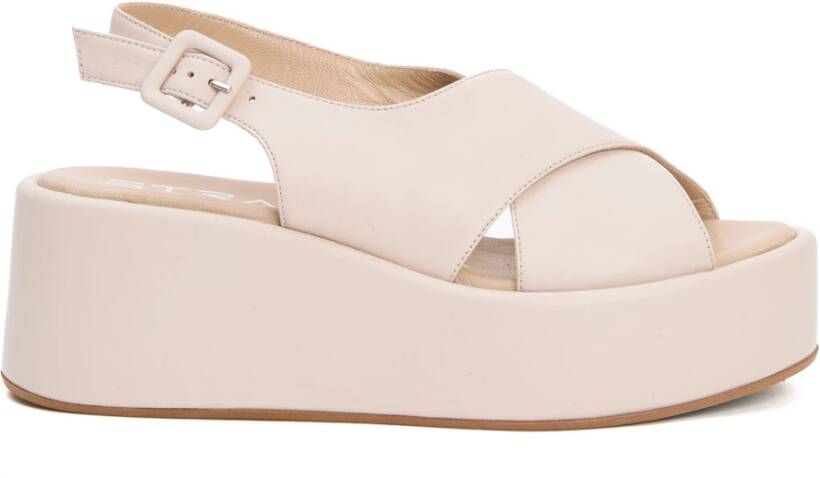Strategia Beige Leren Sleehakken