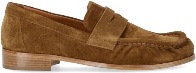 Strategia Cognac Suède Loafer Leren Binnenzool