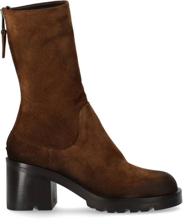 Strategia Boots Life Brown Heeled Ankle Boot in bruin