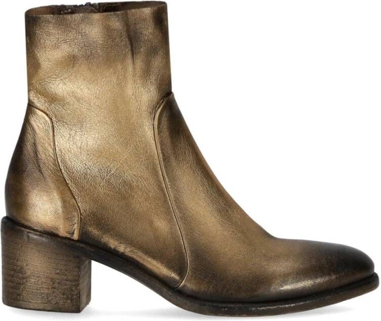 Strategia Boots Gemma Gold Heeled Ankle Boot in goud