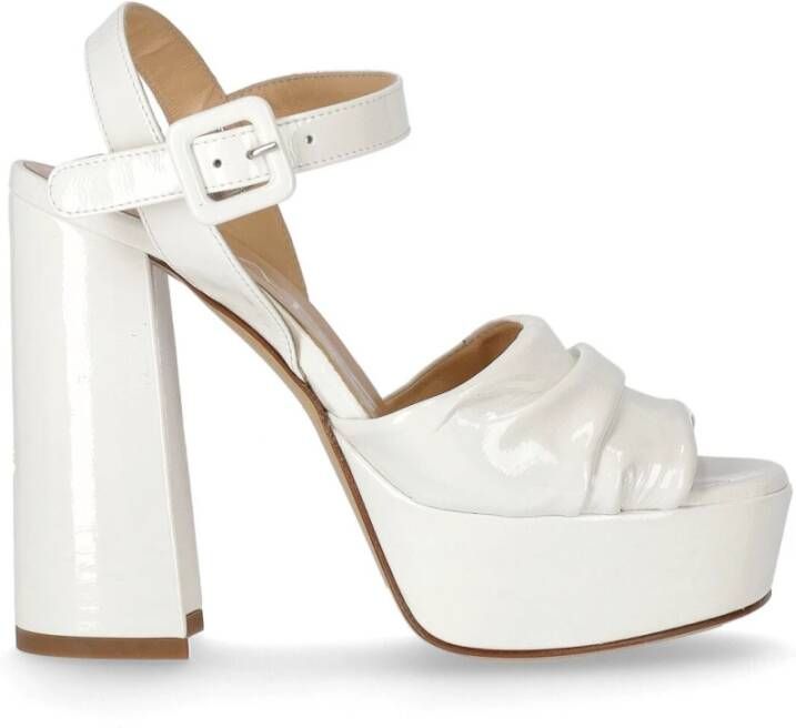 Strategia Witte Lakleren Hoge Hak Sandalen White Dames