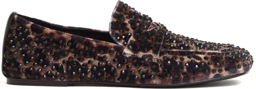 Strategia Mocassino Velluto Leopardato e Strass