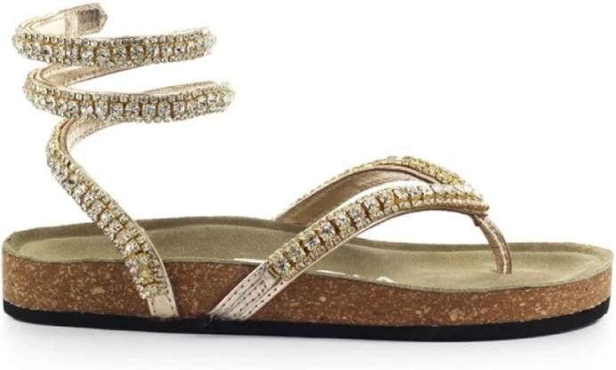Strategia Sandalen PLATIN STRASS SANDALE in bruin