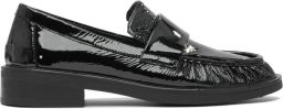 Strategia Zwarte Leren Loafers Stijlvolle Elegantie